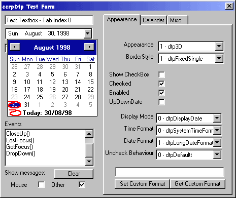 CCRP DateTimePicker Control (5169 bytes)