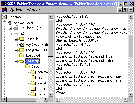 Included FolderTreeview Events Demo